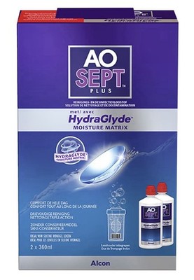 Alcon Aosept Plus Hydraglyde Kontaktlinsen-Pflegemittel Peroxid-Lösung 2x360ml