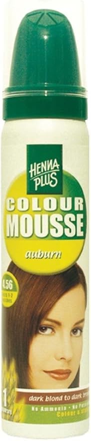 Henna Plus Red/Grey Hennaplus Colour Mousse Auburn 4.56 75Ml - Image 2