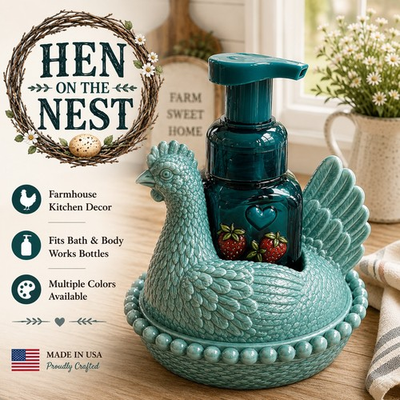 #ad #ad Hen on the Nest Soap Holder Farmhouse Kitchen Decor Fits Bath amp; Body Works Soap $17.99