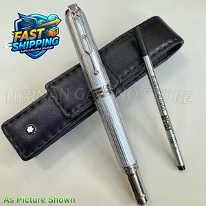 BID NOW Victor Hugo Writers Edition MB Rollerball Leather Pouch