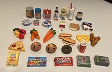 30 Piece Lot Miniature Kids Kitchen Play Food Assortment