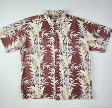 COOKE STREET Honolulu Bamboo Reverse Print Button Up Hawaiian Shirt XL Vintage
