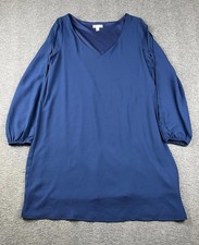 Ann Taylor LOFT Navy Blue Long Sleeve Dress Size Small