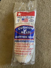Cushion Head Cotton Mop Replacement Head #32  Threaded Screw On MADE in USA