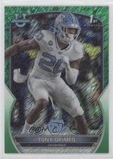 2022 Bowman U Chrome Green Shimmer Refractor 17/99 Tony Grimes #75 pe8
