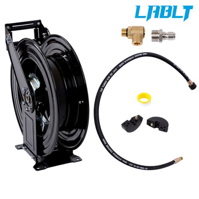 #ad LABLT High Pressure Washer Hose Reel 50ft with Swivel Arm3 8quot; NPT Outlet Pipe $147.37