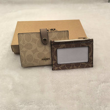 Women's Bifold Wallet Card Holder ID Window Zip Coin Purse PU Leather