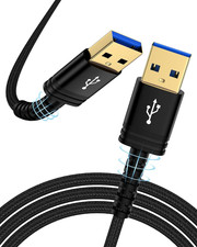6FT USB 2.0 Male to Male Cable, USB-A to USB-A High-Speed Data Transfer Cord for