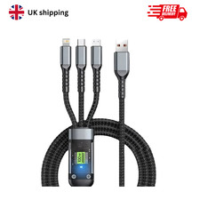 HeavyDuty 3 in 1 Multi USB Charger Charging Cable For Type-C iPhone USB Micro