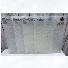 Anna Griffin LACE Carmen Jolie Eleanor 5x7 Embossing Folders Lot of 4