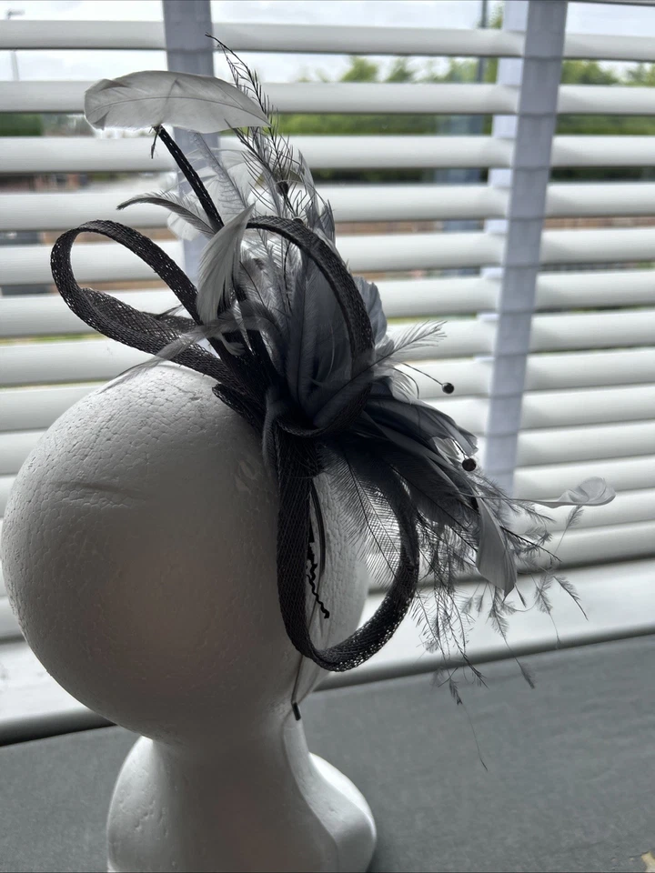 Jacques Vert Grey Mix Floral Hair Fascinator On A Headband Mother Of The Bride - Image 3 of 4