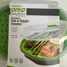 Progressive Prep Solutions Microwave Fish & Veggie Steamer Adjustable Vents