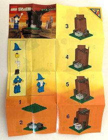 Vintage &copy;1993 LEGO 6020 Castle Dragon Knights Magic Shop 100% Complete