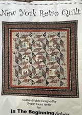 Nowy Jork retro zestaw kołder zaprojektowany przez Sharon Evans Yenter 46 X 46