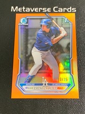 2026 Bowman Chrome Brendan Tunink Orange Refractor 1st Prospect 02/25 SP