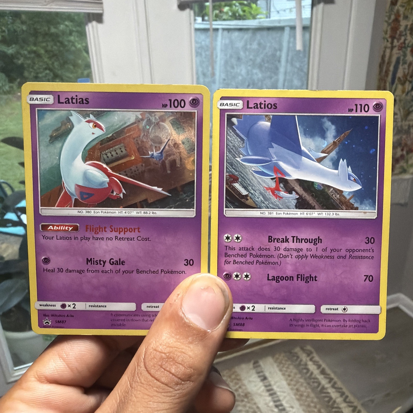 Pokemon Latias SM87 & Latios SM88 Sun & Moon Black Star Promo Holo