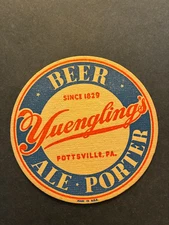Beer coaster. Yuengling's. 1930's-1940's. Pottsville,PA