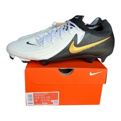 Nike Phantom GX 2 Pro FG Size 11.5 Soccer Cleats Black/White/Gold