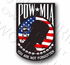 Pow Mia 4.7 Tall Military Army Usa Flag Patriotic Sticker Vinyl Decal