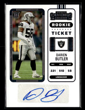 Darien Butler 2022 Contenders Rookie Ticket RC Auto