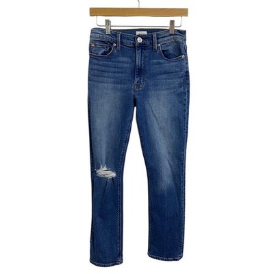 Hudson Jeans Mid Rise Straight Leg Ankle Distressed Jeans Size 26