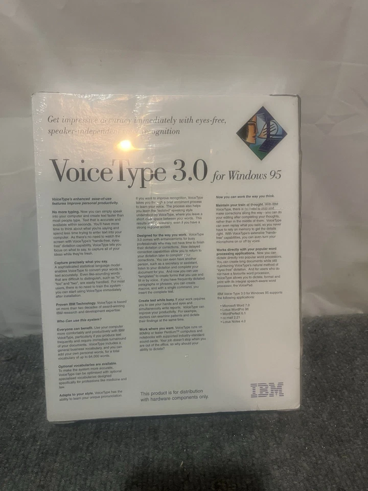 IBM  Voice Type Simply Speaking  Vintage Software For Windows 95 - Image 2 of 4