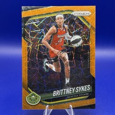 2025 Panini Prizm WNBA Brittney Sykes Orange Velocity Prizm #121 Seattle Storm