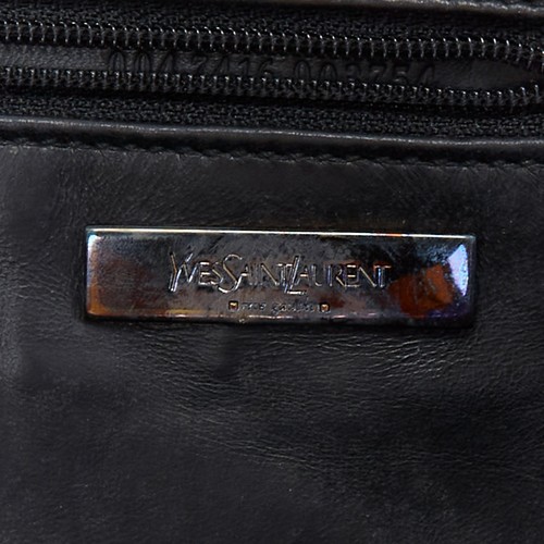 YVES SAINT LAURENT Clutch Tasche lila metallic schuppen Leder Wraparound - Bild 9 von 10