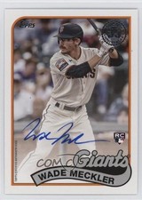 2024 Topps Series 2 1989 Topps Baseball Auto Wade Meckler #89BA-WME Auto 9yx