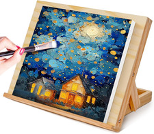 Tabletop Easel - Easel for Painting, Adjustable Angle Art Easels for Painting, A