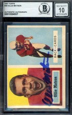 Ollie Matson Gem Mint 10 Beckett BAS Signed 1957 Topps Autograph