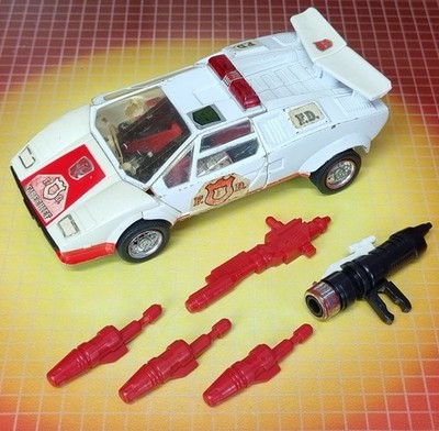 Vintage Hasbro Transformers G1 Autobot Auto Alarmstufe Rot komplett