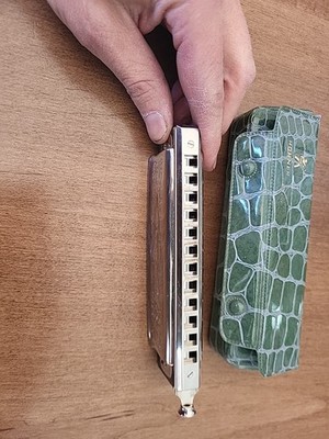VINTAGE HOHNER HARMONICA SUPER CHROMONICA 270 C IN Original Faux