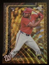 2025 Topps Gilded - James Wood #141 Gold Wave Refractor/75 (RC)