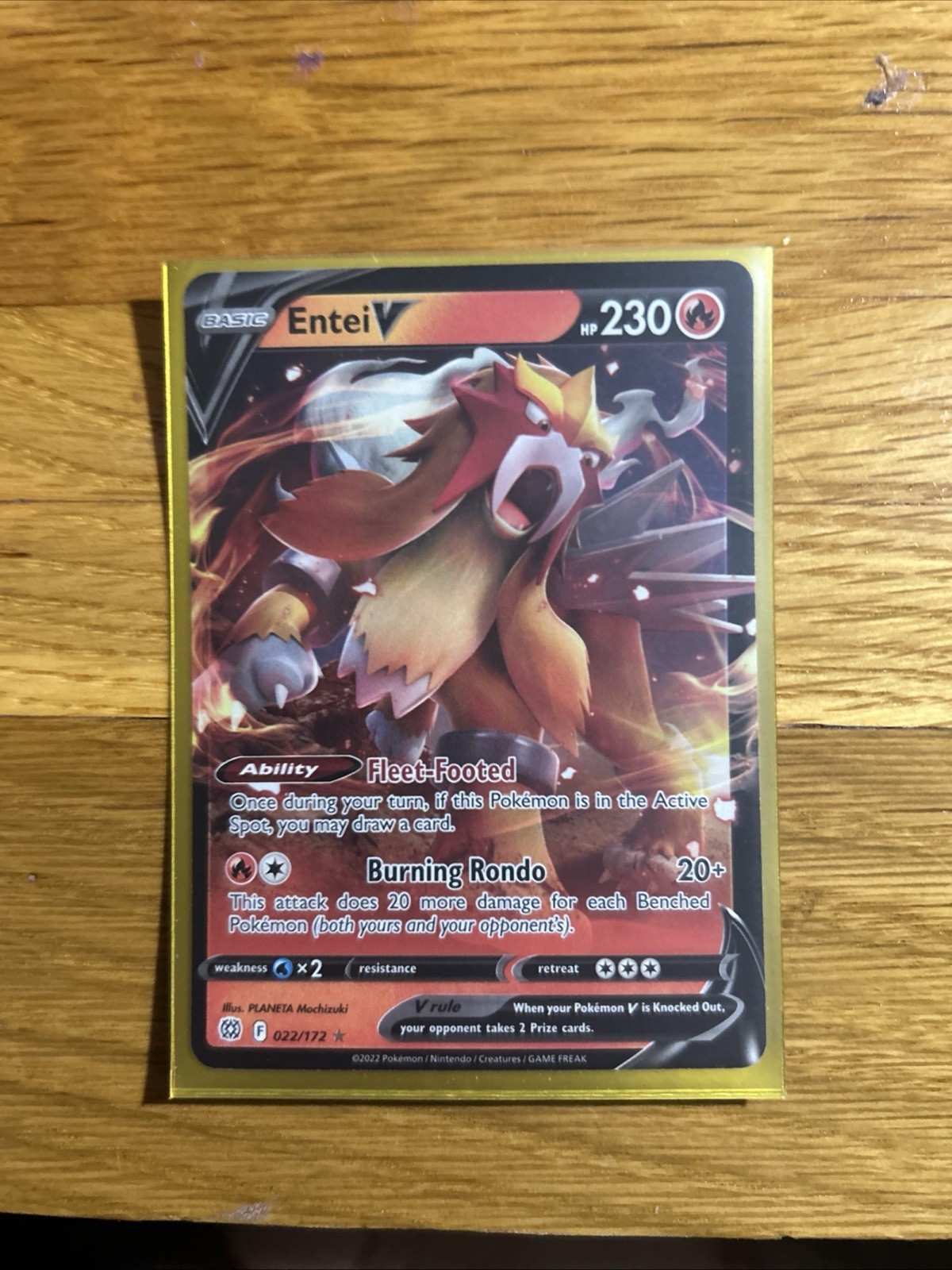 Entei V - 022/172 Brilliant Stars Ultra Rare Pokemon TCG NM