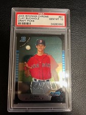 2005 Bowman Chrome Draft Picks #81, Clay Buchholz, Red Sox, PSA 10