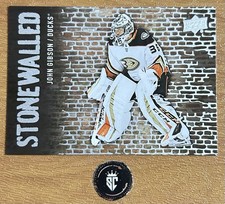 John Gibson 2018-19 Upper Deck Series 1 Stonewalled #SW-16 Anaheim Ducks