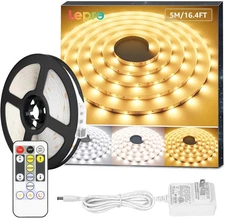 Lepro LED Tunable White Strip Light, Warm to Cool 16.4 ft, 