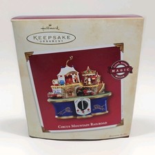 Hallmark CIRCUS MOUNTAIN RAILROAD Keepsake Ornament Light Motion Sound 2002