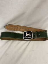 John Deere Green Leather Belt And Buckle Full Grain Steerhide Size 42
