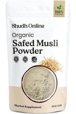 Safed Musli Powder White Musli Churna Shwet Musali Herbal Powder Raw free ship