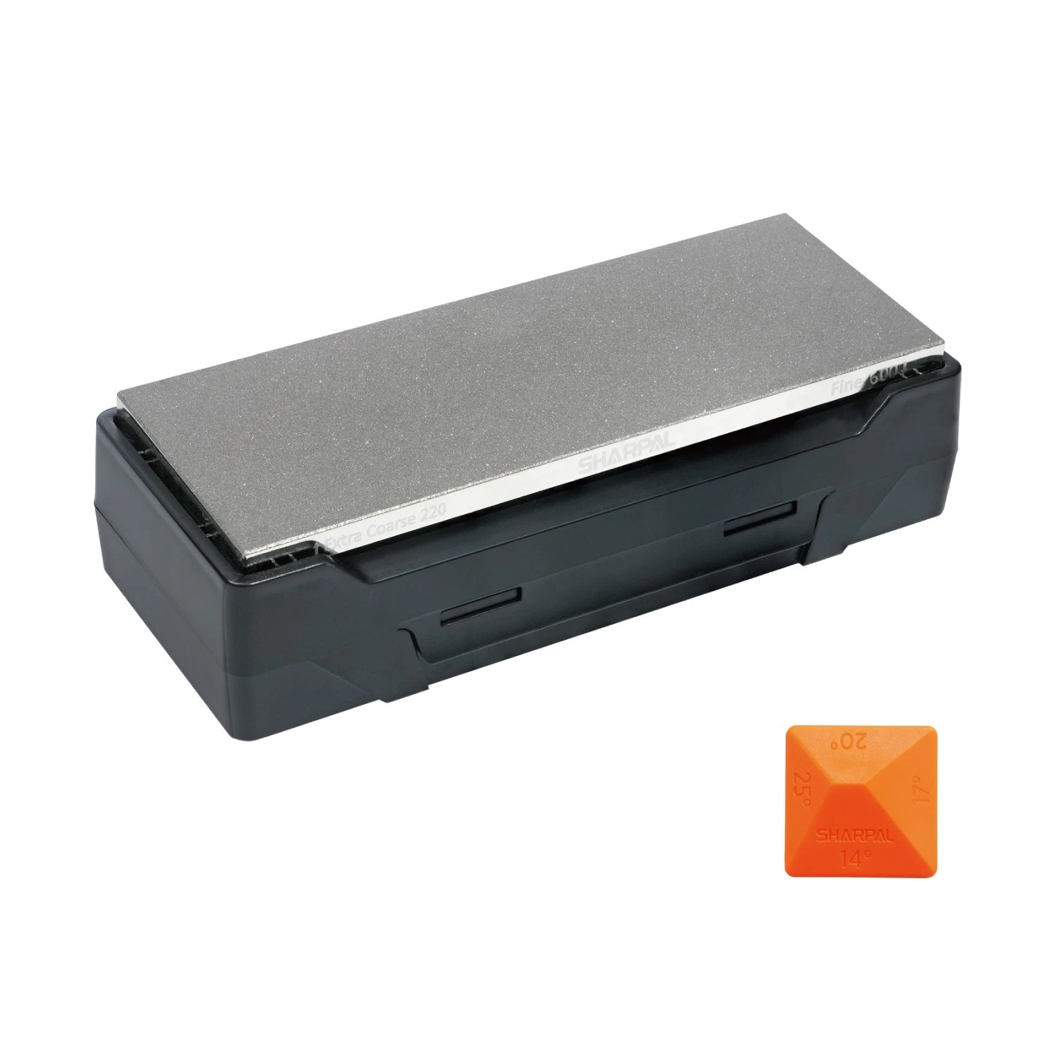 SHARPAL 163N Diamond Stone 220/600 Grit 8"x3" for Dull Blades with Case & Guide