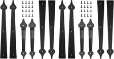 skysen Steel Garage Door Decorative Hinges Handles Accents Hardware kit Black 