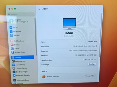 APPLE iMAC 21.5