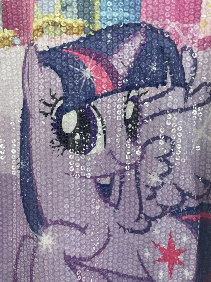 My Little Pony Kid Girls Twilight Sparkle Sequin Short Sleeve Shirt Purple M 7/8 - Image 3 of 4