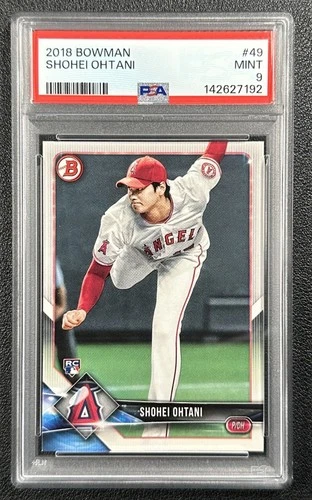 SHOHEI OHTANI PSA 9 2018 BOWMAN #49 ROOKIE RC ANGELS 7192