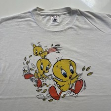 Looney Tunes Tweety Wear Tweety Bird T-Shirt XL VTG 90s Cartoon Movie