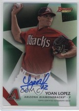 2015 Bowman's Best of Green Refractor 4/99 Yoan Lopez #B15-YL Auto 4b4