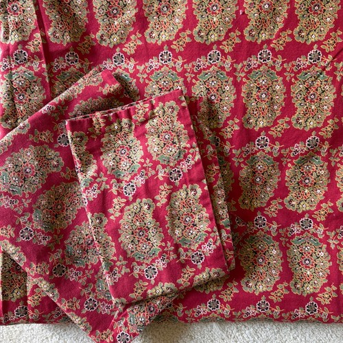 RARE Pottery Barn Greta Bhotah Duvet Cover Red Queen 2 Standard Shams Floral 3pc