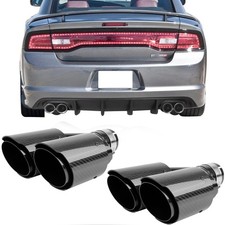 Pair Of Car Muffler Tip 2.5 To 3.5 Dual Slant Cut For Dodge Charger 2011-2014 Pair Of Car Muffler Tip 2.5 To 3.5 Dual Slant Cut For Dodge Charger 2011-2014